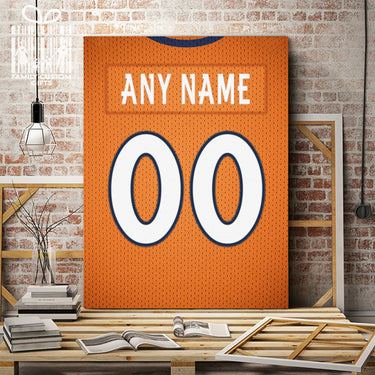 Denver Jersey Custom Canvas Print Wall Art for Boy Girl Men Women Football Personalized Canvas Art